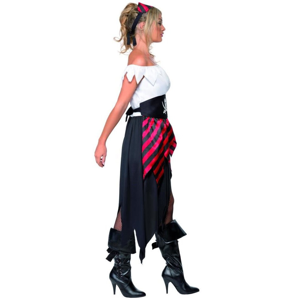 Smiffy's Pirate Wench Costume, Pirate Fancy Dress, Uk Size 20-22