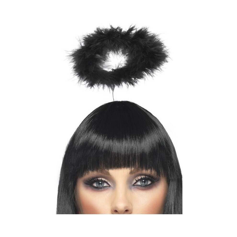 Smiffy's Marabou Angels Halo. Black