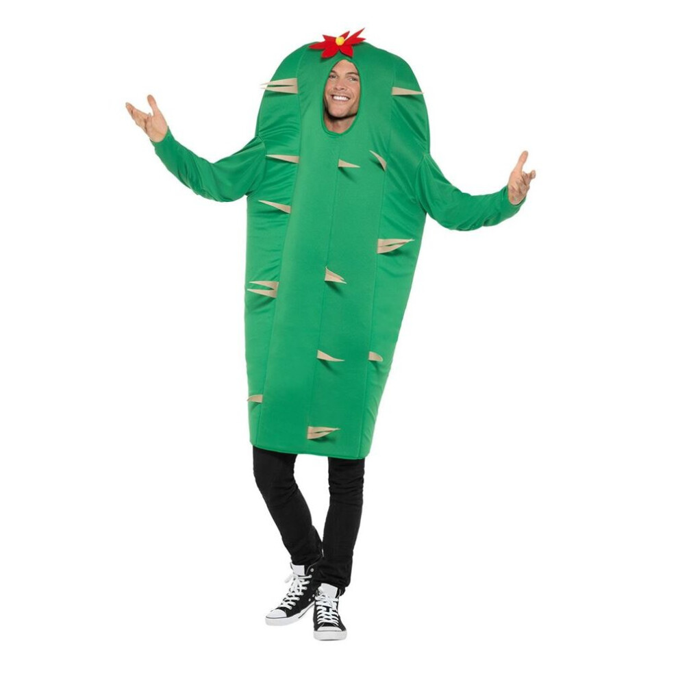 Smiffy's Cactus Costume, Hawaiian Luau Fancy Dress, One Size Green