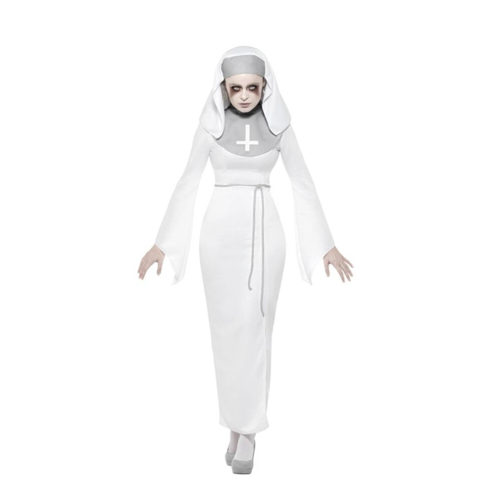 Haunted Asylum Nun Costume, Halloween Adult Fancy Dress, UK Size 20-22