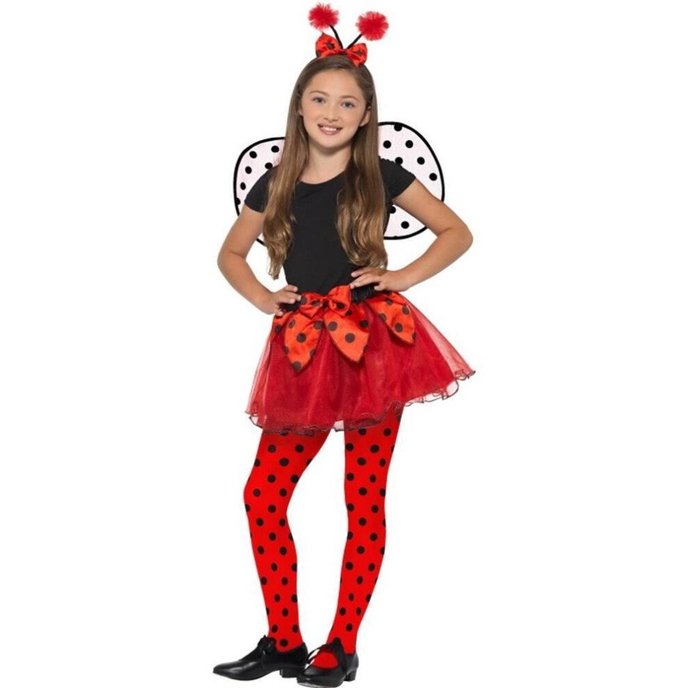 Ladybird Kit,Tutu Wings & Headband,Kids Animal Fancy Dress,Age 7-9