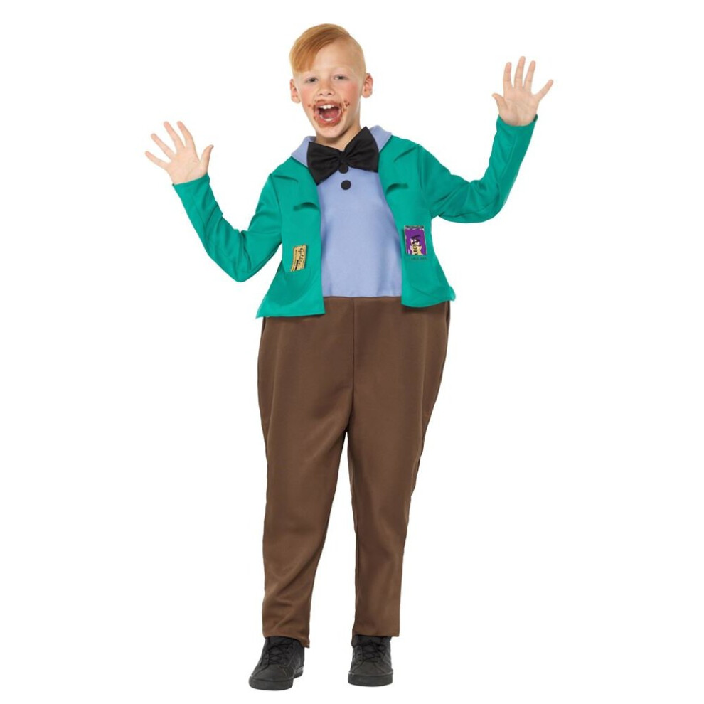 Roald Dahl Deluxe Augustus Gloop Costume,Licensed Fancy Dress,Medium Age 7-9