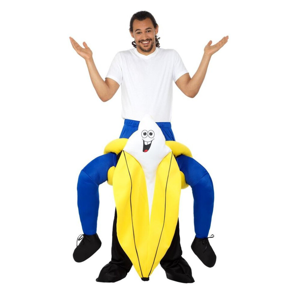 Smiffy's Piggyback Banana Costume, Fancy Dress, One Size Yellow