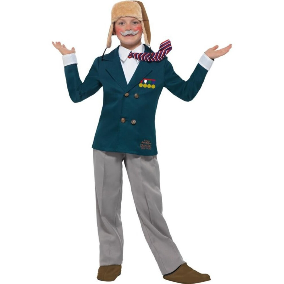 Smiffy's David Walliams Deluxe Grandpa's Great Escape, Fancy Dress, Tween 12+ Blue