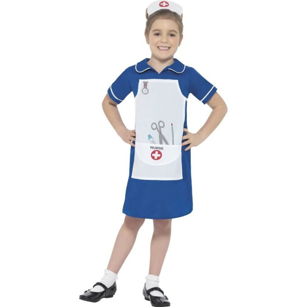 Nurse Costume, Blue, with Dress & Headpiece