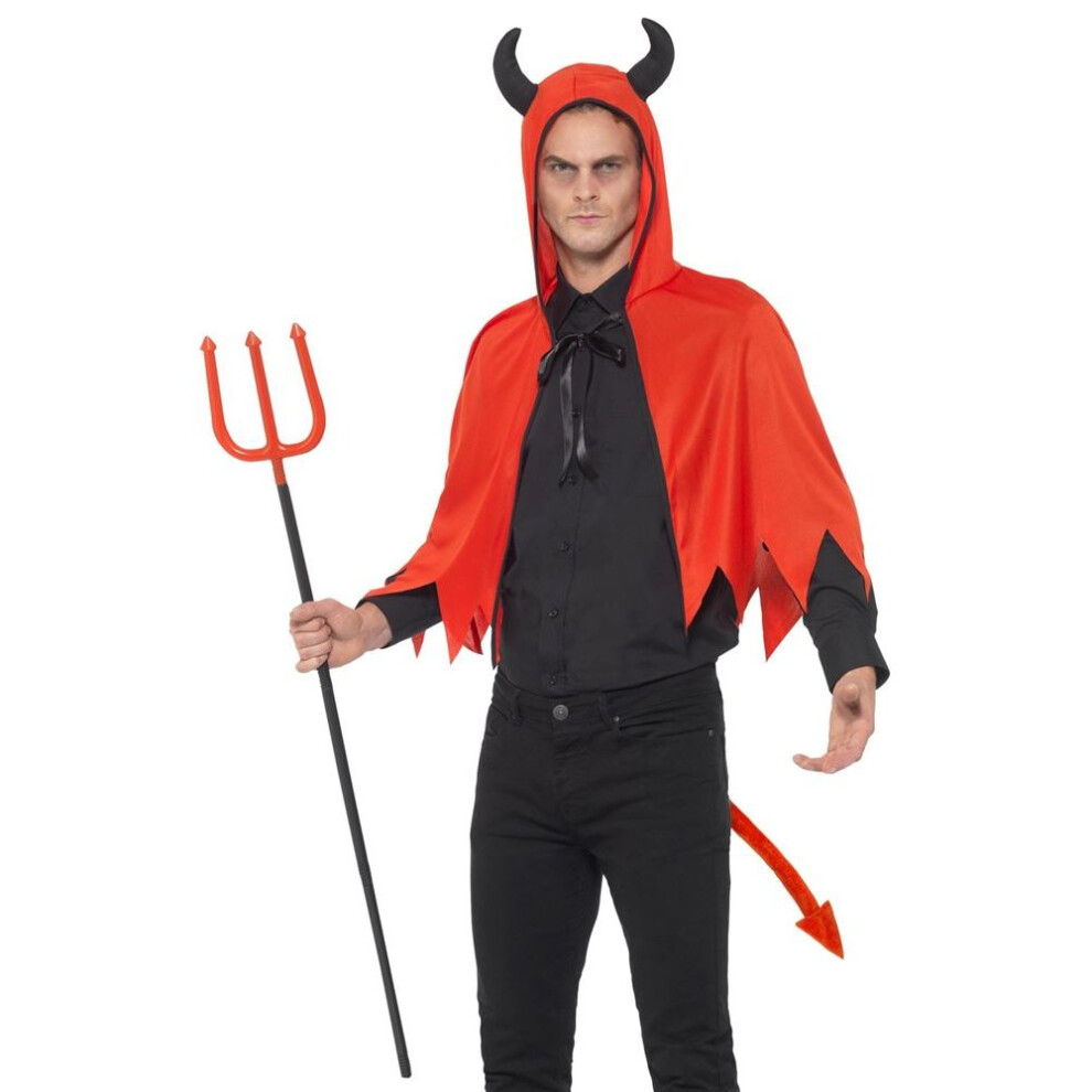 Devil Kit, Horns/Cape/Trident/Tail, Halloween Fancy Dress Accessories