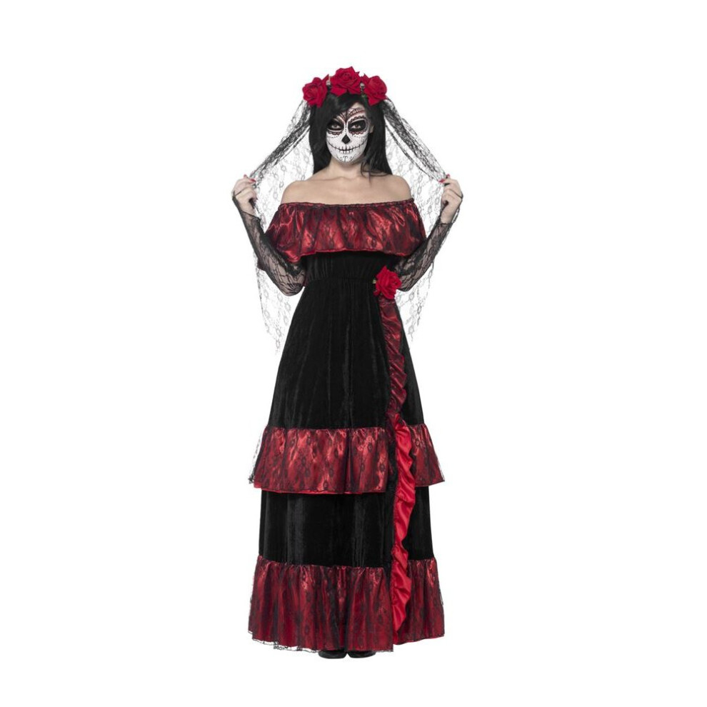 Day of the Dead Bride Costume,Mexican Day of The Dead/Sugar Skulls,UK 24-26