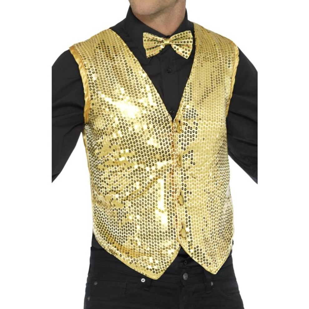 Sequin Waistcoat, Gold