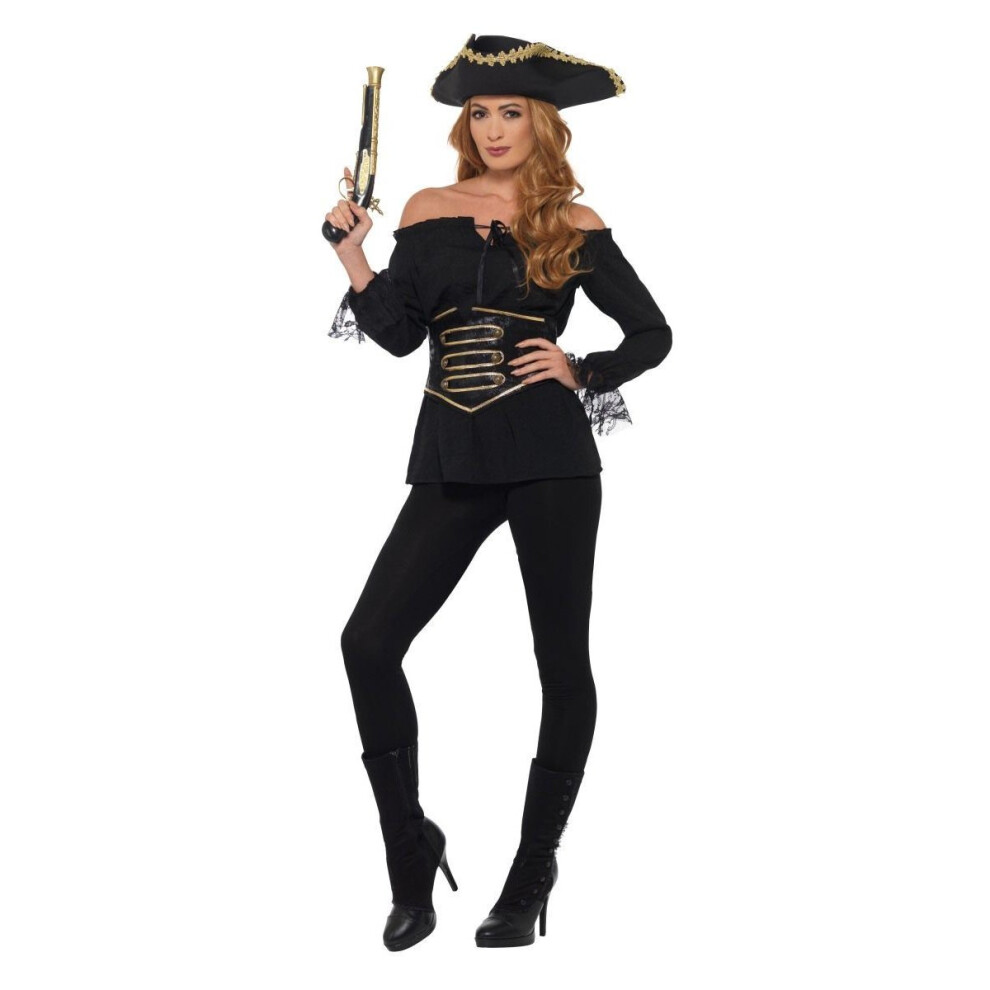 Deluxe Pirate Shirt, Ladies, Pirate Fancy Dress, UK Size 16-18