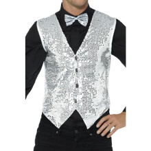 Sequin Waistcoat, Silver