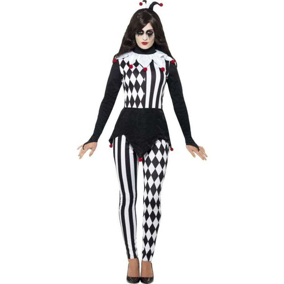 Smiffy's Female Jester Costume, Small Black