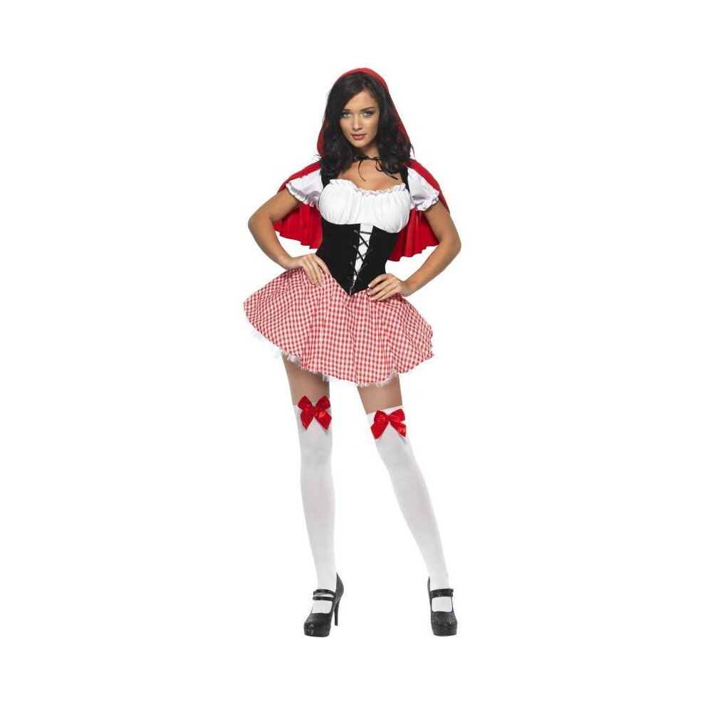 Smiffy's Fever Riding Hood Costume, Uk Dress 8-10 Red