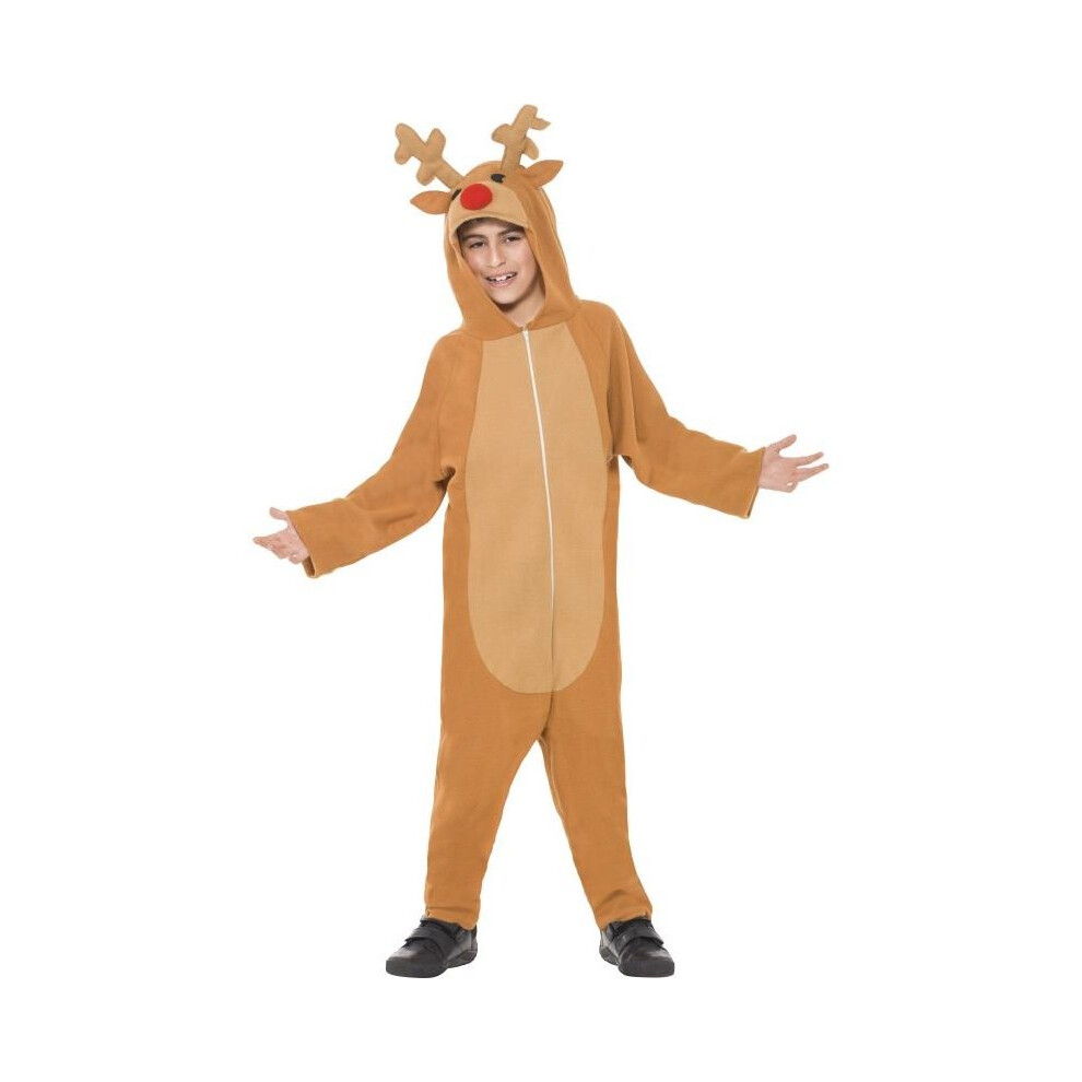 Smiffy's Reindeer Boy Costume, Medium Age 7-9 Brown