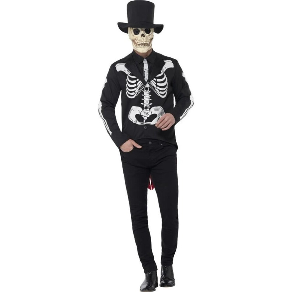 Smiffy's Day Of The Dead Seã±Or Skeleton Costume, Large Black