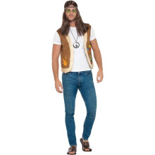 Hippie Waistcoat, Unisex, 1960's Groovy Fancy Dress, up to 40"