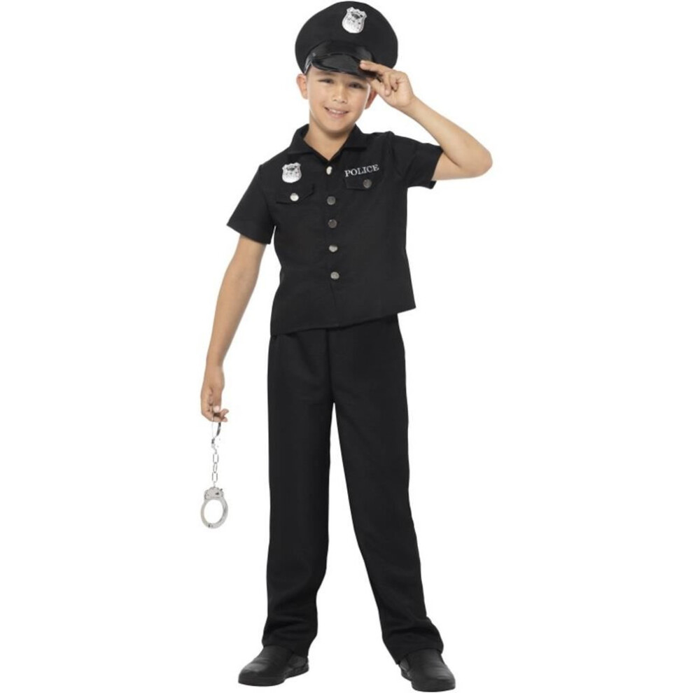 Smiffy's New York Cop Costume, Boys Fancy Dress, Medium Age 7-9 Black