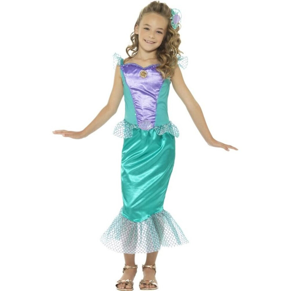 Deluxe Mermaid Costume, Green, with Dress & Hair Clip