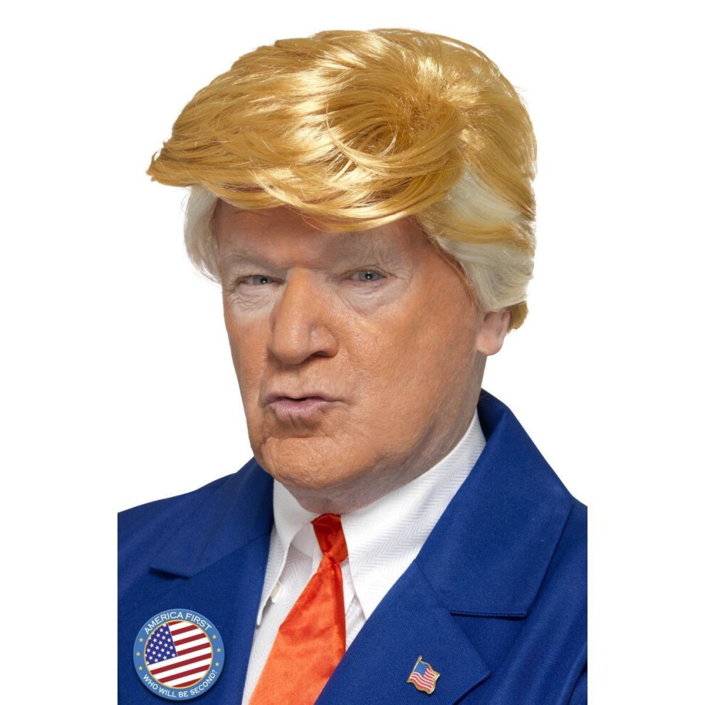 Smiffy's Donald Trump Wig, Usa President, Potus Yellow