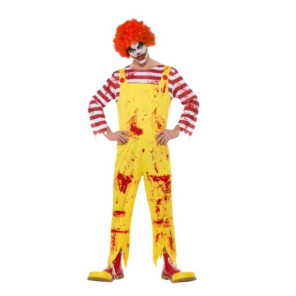 Smiffy's Kreepy Killer Clown Costume,Halloween Cirque Sinister Fancy Dress, Xl Red