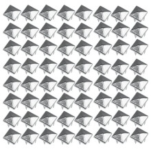 TRIXES 200pcs 7mm Silver Clothing Pyramid Studs Nickel Rivet Leathercraft Bag Belt Punk