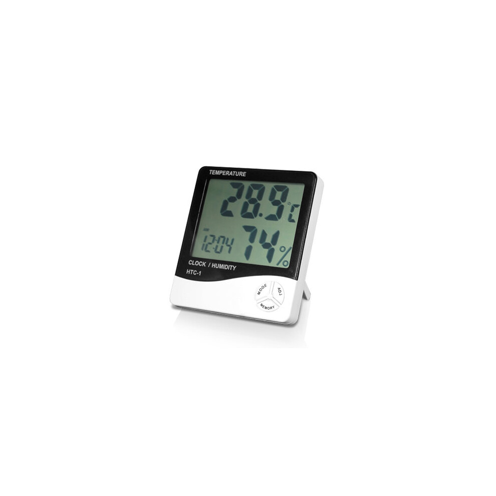 Trixes Digiflex Digital Lcd Temperature And Humidity Meter Clock Alarm