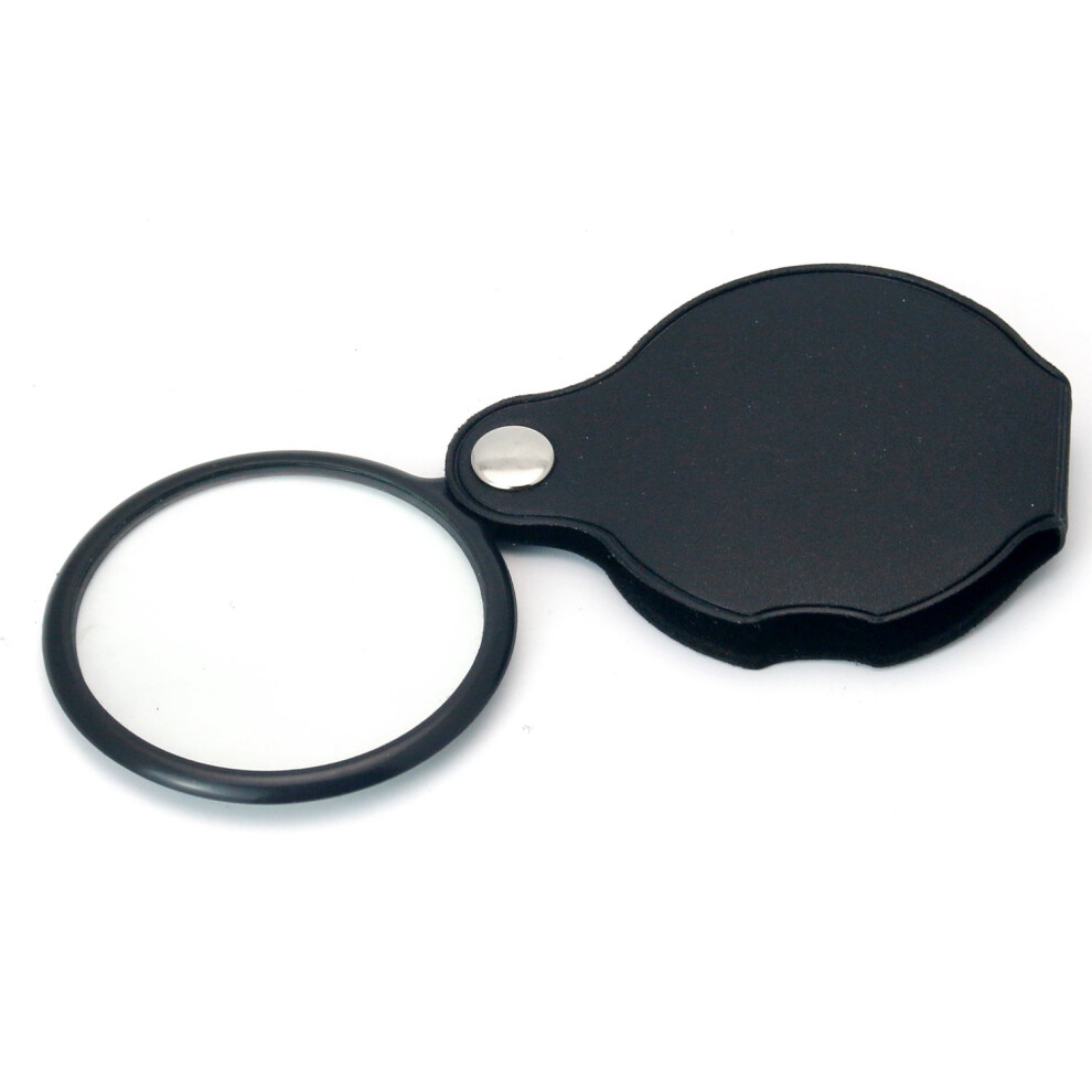 TRIXES Folding Glass Pocket Magnifying Lens 3X Magnification