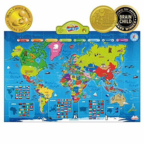 Best Learning Iposter My World Interactive Map Educational Talking Toy For Kids 
