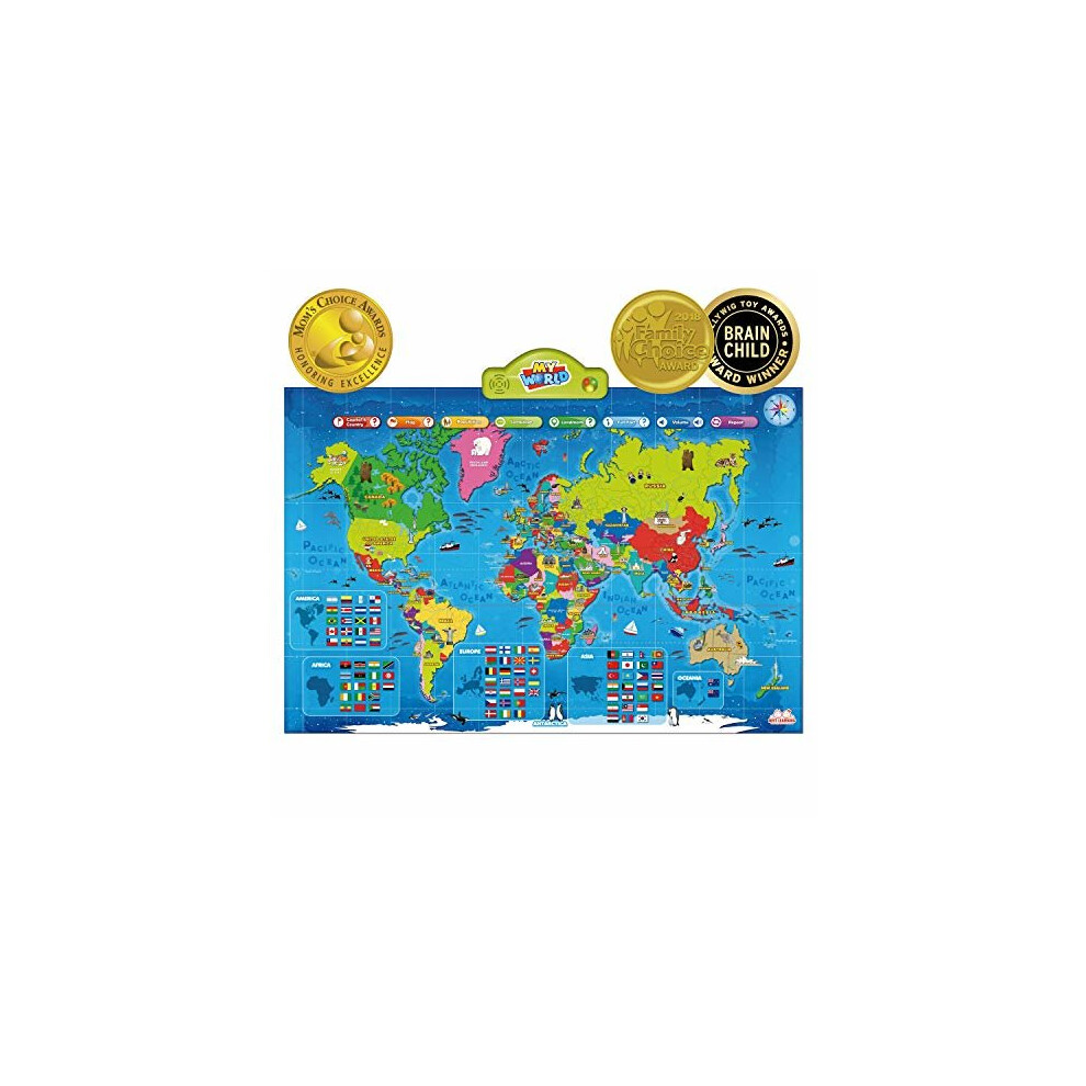 Best Learning Iposter My World Interactive Map Educational Talking Toy For Kids 