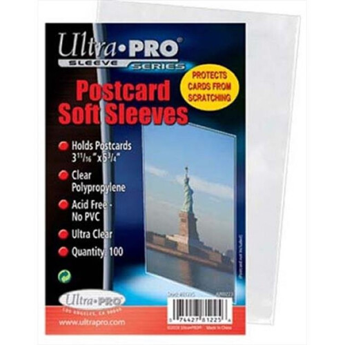 Ultra Pro Postcard Sleeves, 100 Sleeves