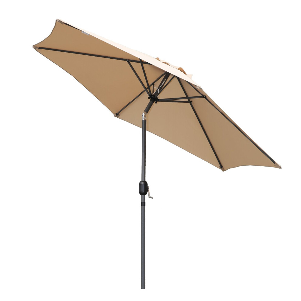 (Beige) Angel Living 300cm Aluminum Garden Parasol