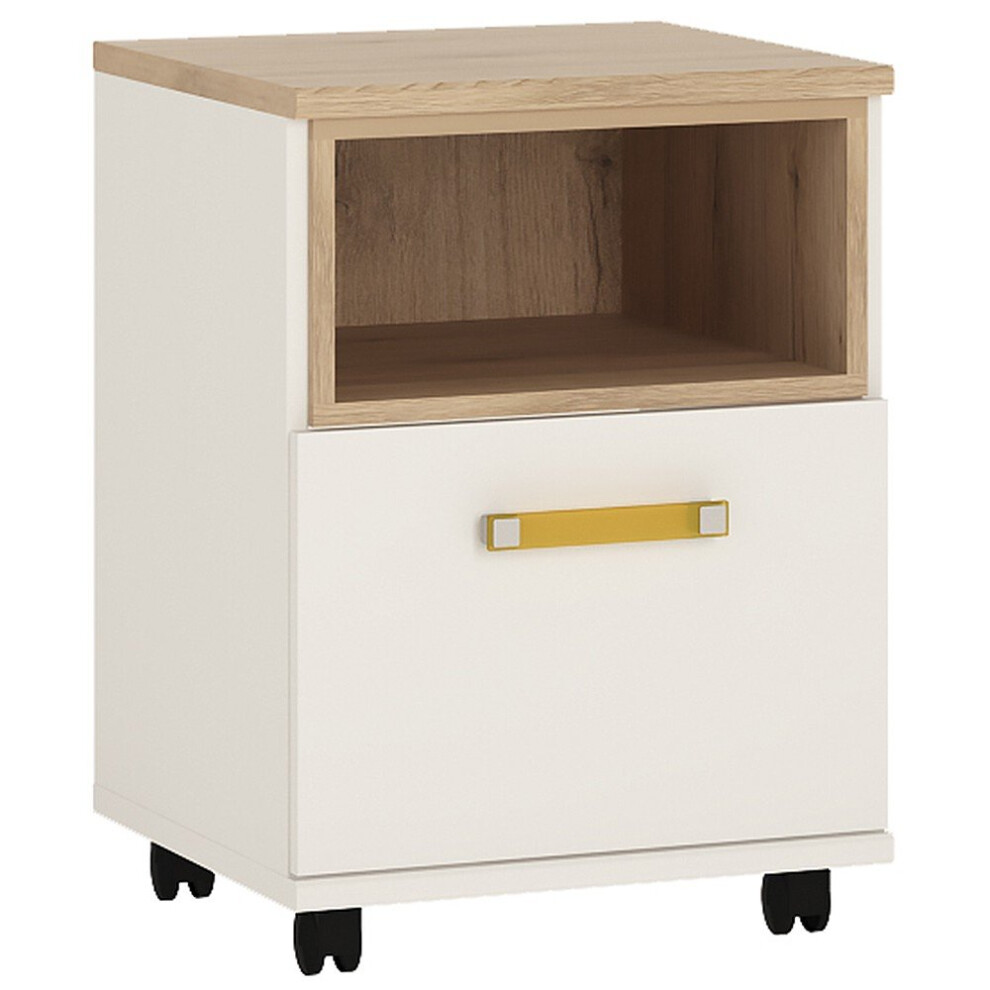 4 KIDS 1 Door Mobile Desk with Orange Handles
