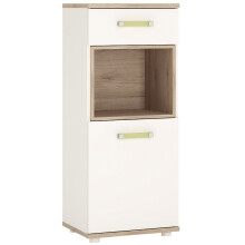 4 KIDS 1 Door 1 Drawer Narrow Cabinet with Lemon Handles