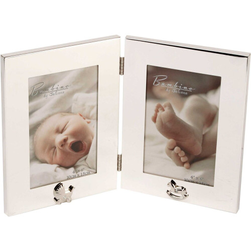 WIDDOP and Co. Bambino Silver Plated Double Photo Frame