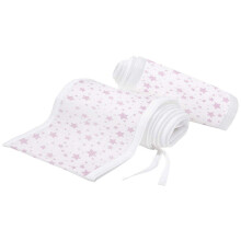 (Twinkle Star Pink) Breathable Baby Mesh Crib Liner 4 Sided - Tiny Tatty Teddy