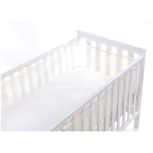 (White Mist) Breathable Baby Mesh Cot/Cotbed Liner 4 Sided - Enchanted Forest