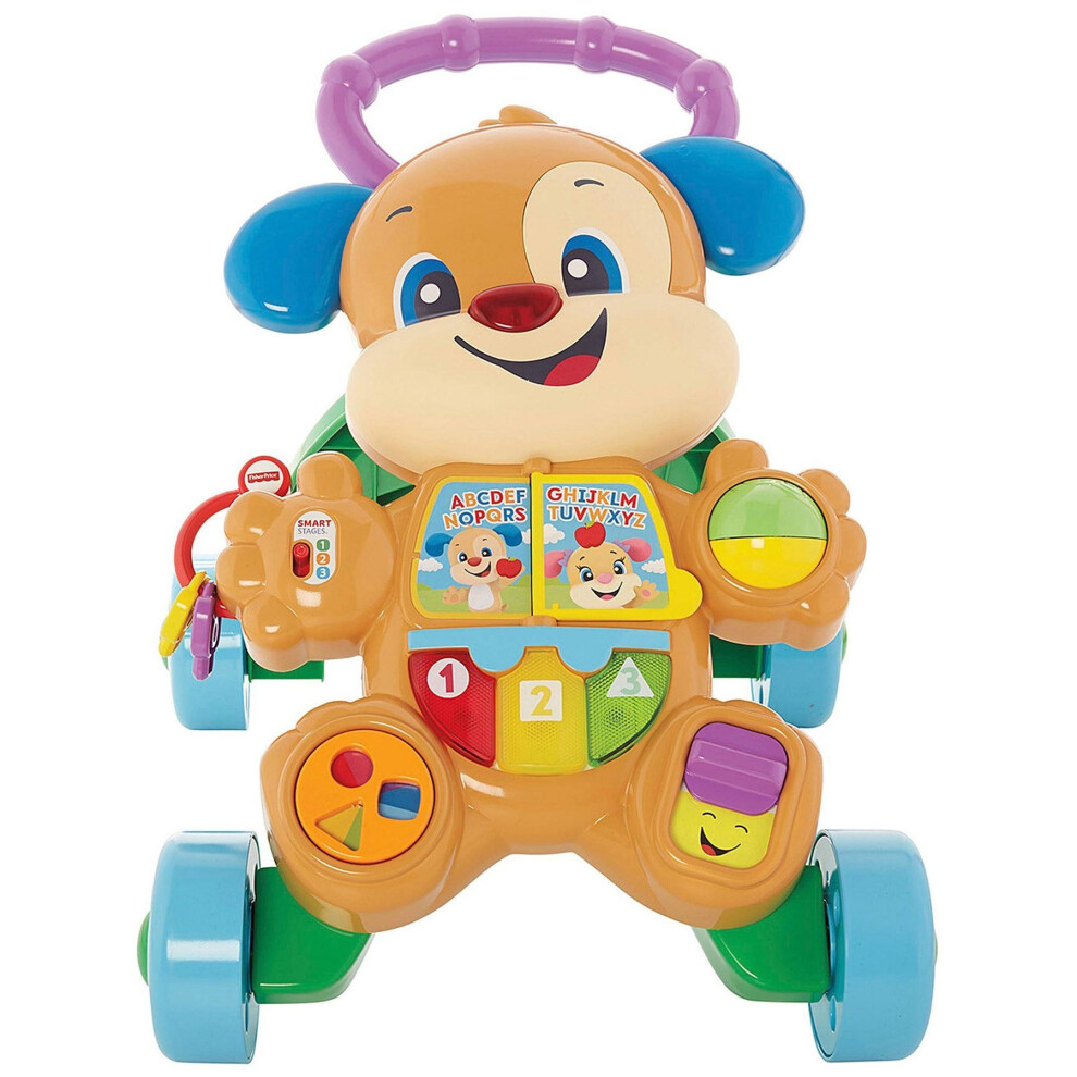 Fisher-Price Laugh and Learn Smart Stages Puppy Walker – 2-in-1 Sit & Walk Baby Walker with 75+ Songs (FPLL-TOY17)