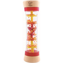 Hape - Brinquedo Musical de Madeira para Aprendizagem Infantil - Bastão de Chuva Vermelho