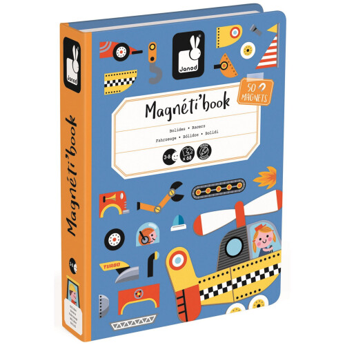 Janod JANOD - Libro Magnetico Bolidi - Gioco magnetico educativo - Da 3 Anni 1