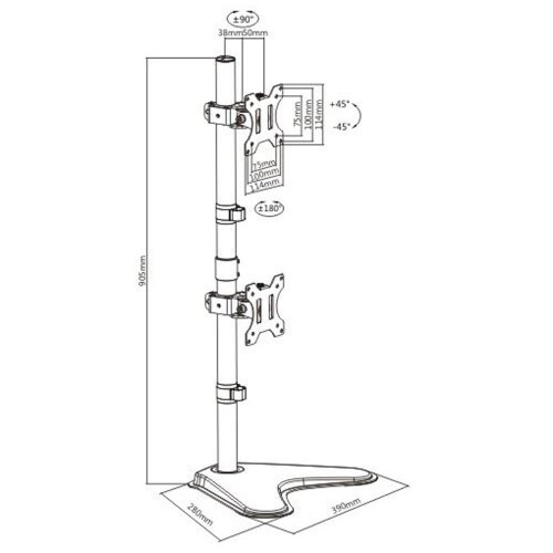 Dual Screen Vertical Monitor Mount 2