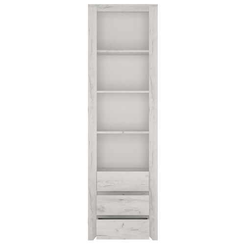 Angel Tall Narrow 3 Drawer Bookcase 2