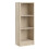 Basic Low Narrow Bookcase (2 Shelves) in Oak 1