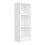 Basic Low Narrow Bookcase (2 Shelves) in White 1
