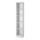 Basic Tall Narrow Bookcase (4 Shelves) in White 2
