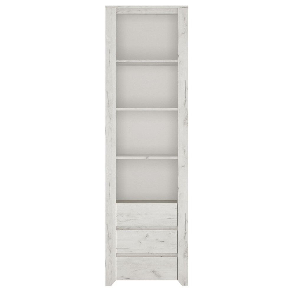Angel Tall Narrow 3 Drawer Bookcase
