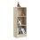 Basic Low Narrow Bookcase (2 Shelves) in Oak 4