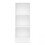 Basic Low Narrow Bookcase (2 Shelves) in White 2