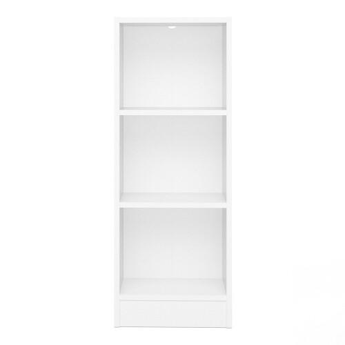 Basic Low Narrow Bookcase (2 Shelves) in White 1