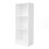 Basic Low Narrow Bookcase (2 Shelves) in White 3
