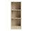 Basic Low Narrow Bookcase (2 Shelves) in Oak 2