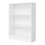 Basic Low Wide Bookcase (2 Shelves) in White 3